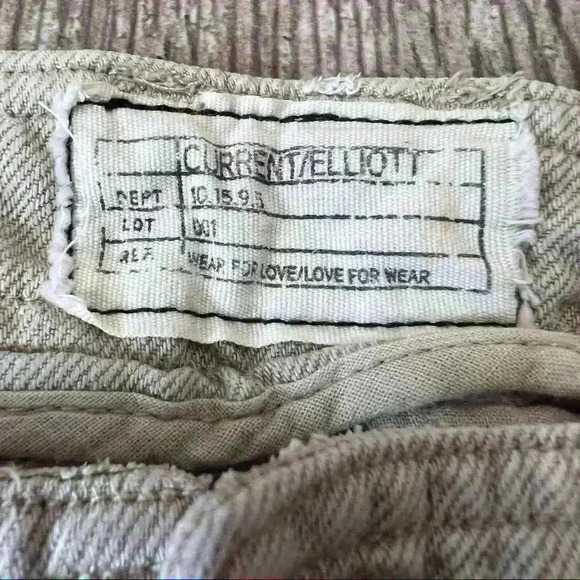 Current Elliott Womens Khaki Raw Hem Straight Leg Pants Size 30 - Picture 7 of 8